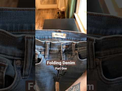 How to fold denim jeans like retail stores do. #folding #closetorganization #organization #denim