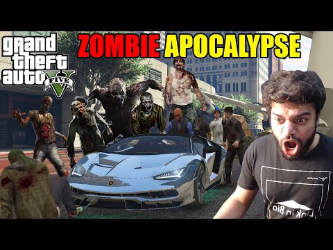 Escaping Zombie Apocalypse In Lamborghini With Michael | GTA 5 GAMEPLAY #9