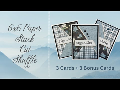 Stack, Cut, Shuffle - 3 cards plus 3 bonus cards!  #stackcutshuffle #christmascard