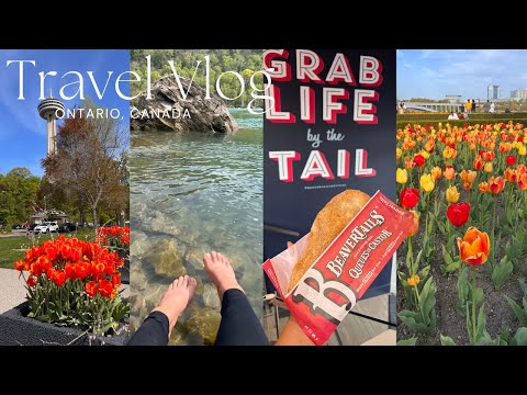 TRAVEL VLOG| VISITING CANADA, SKYLON TOWER DINNER, & HIKING AT NIAGARA GLEN