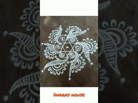 pongal kolam design||simple rangoli||new kolam design||dharas house||#shorts