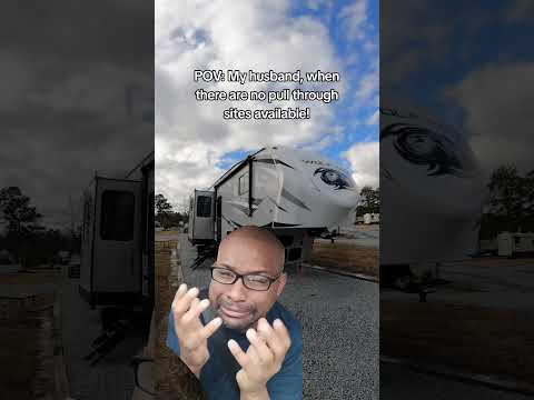 NO pull through sites! #travelvlog #rvlife #rvliving #fifthwheelliving #rvcamping #rvparks