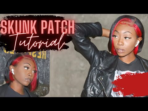 Blunt Cut Side Part Bob | Closure Wig Melt| Beginner Skunk Patch Tutorial !