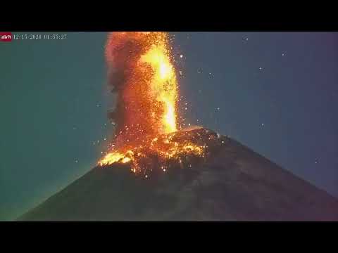 Dec 15, 2024: Moonlit Eruptions of Fuego Volcano, Guatemala