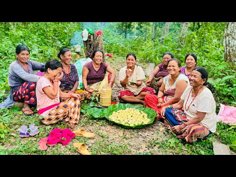 Finally chicken momo with sasu team..lastma pani parera khatam vo😊#siruthapamagar#villagelife#vlog