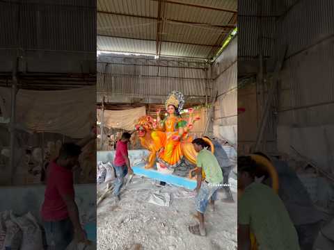 Durga Devi Idol Lifting With Hands In Hyderabad #youtubeshorts #ytshorts #durgamata