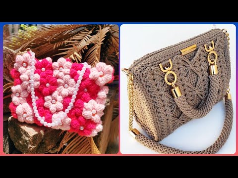 Preciosas ideas de patrones de bolsos tejidos a crochet hechos a mano