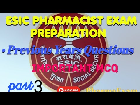 ESIC PHARMACIST PREVIOUS YEAR PAPER 2019 #pharmacistexampreparation #esic_pharmacist #esicvacancy