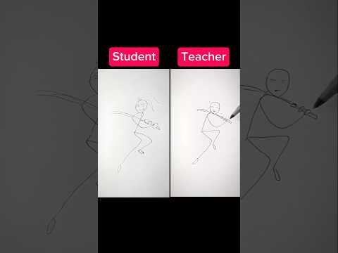 Teacher vs Student drawing challenge 😳 #shorts #anime #drawing