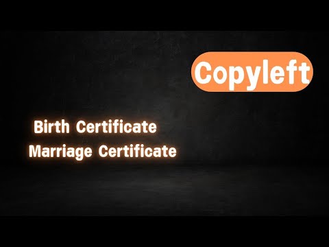 Copyright 101:  Copyleft, Private Marriage and Birth Record, Express Trust Key -  Preview