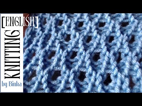 [English] How to knit. An original knitting lace pattern.