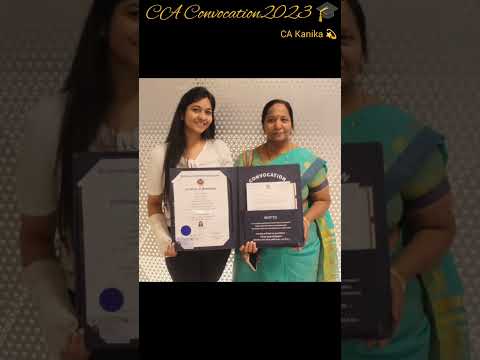 CA Convocation2023 🎓| CA Kanika ✨#camotivation #cafinal