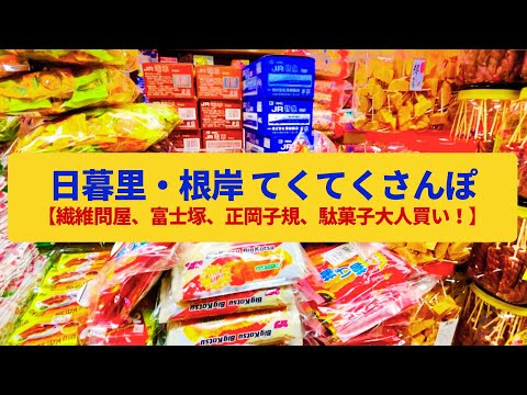 【てくてくさんぽ】日暮里・根岸　問屋街、風光明媚な邸宅街、富士塚の社〈駄菓子屋、繊維問屋、小野照崎神社〉Walk around Nippori&Negishi,TOKYO JAPAN