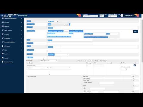 How to Create Proforma Invoice in Absolute ERP | Sales Account Management System