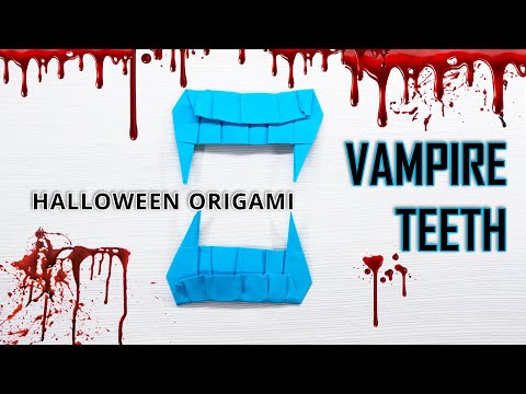 How to Make Funny Origami Vampire Fangs to Surprise Your Friends This Halloween