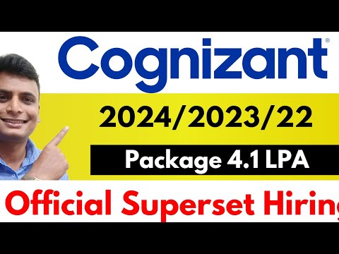 Cognizant superset official off campus hiring 2024 2023 22 batch | Genc Pwd & Graduat Trainee