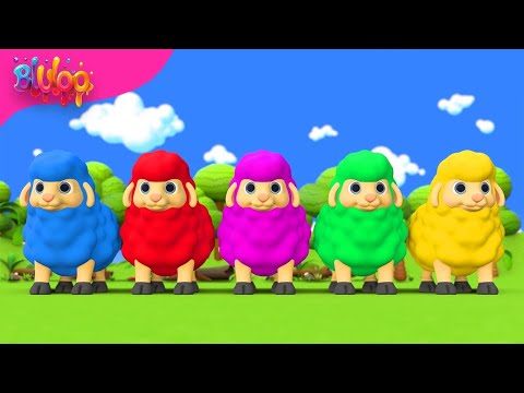 Baa Baa Black Sheep Song | Colorful Sheep | BluLoo Nursery Rhymes & Kids Songs