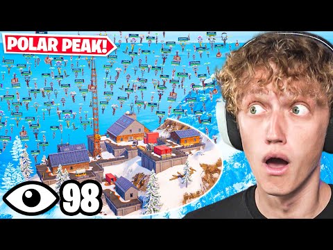 I Got 100 Players To Land At POLAR PEAK In Fortnite! (Craziest Tournament)