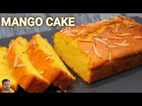 eggless mango cake | mango sponge cake | mango cake | eggless birthday cake | vanilla birthday cake