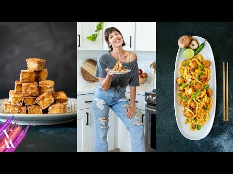 How to Make the PERFECT Crispy Tofu (Oil Free) + Incredible Red Thai Curry Noodle Recipe 🤤