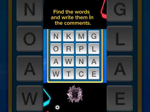 Word Game: Find the words and write them in the comments. #shorts