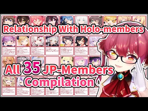 Houshou Marine Relationship With Holo-Members, All 35 JP-Members Compilation [ENG SUB] Hololive