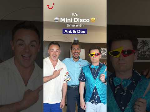 It’s Mini Disco time with Ant & Dec 🪩🎵 #tui #holiday #antanddec #happinessambassadors #trending