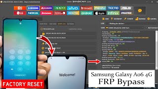 Samsung A06 SM A065F screen lock reset and Frp bypass unlock tool