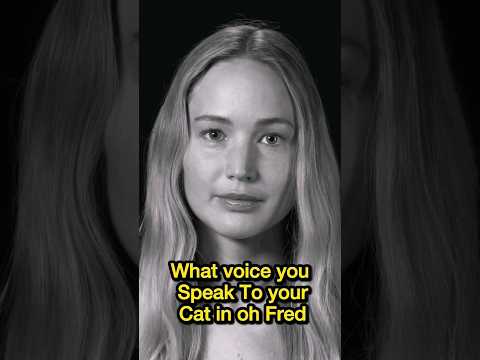 What Voice Do You Speak To Your Cat Jennifer Lawrence? #shorts