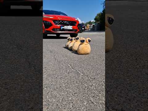 4 Pous vs car 😂💩 #pou #plushie #plushtoy