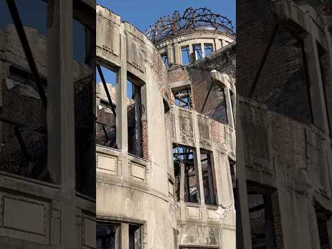 Atomic Bomb Dome in Hiroshima, Japan: Remains of Industrial Promotion Hall destroyed by atomic bomb.