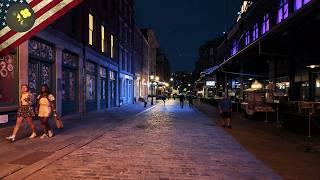 Relaxing NYC Downtown Night Walk: 4K Virtual Tour