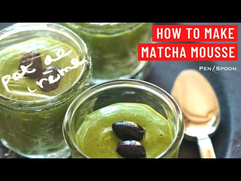 How to make silky Matcha(green tea) and white chocolate mousse | 抹茶ホワイトチョコムースの作り方