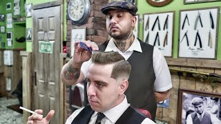 💈 ASMR BARBER - The Infinite SIDE PART Tutorial - Skin Fade