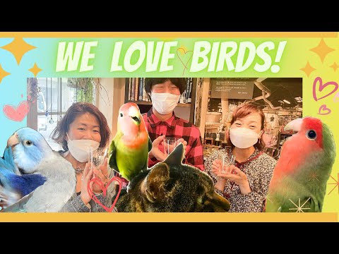 Three bird lovers got together to make bird glasses!