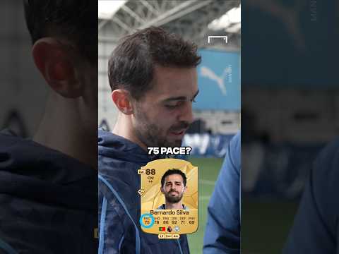 BERNARDO SILVA laughs at his FC 25 CARD 🤣 #shorts #football #soccer