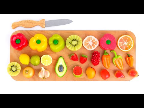 Satisfying Video | Cutting Plastic Fruits and Vegetables ASMR | Relaxing Video ASMR