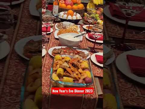 New Year's Eve Dinner 2023 #shorts #shortsvideo #youtubeshorts #newyear #food