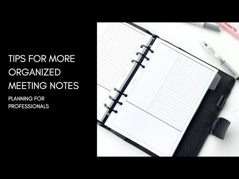 4 Quick Tips for Organizing Your Meeting Notes | #PlanningForProfessionals