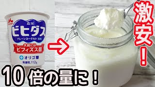 「自家製ヨーグルト」市販の牛乳とヨーグルトで超簡単！大量に作れて低コスト♪