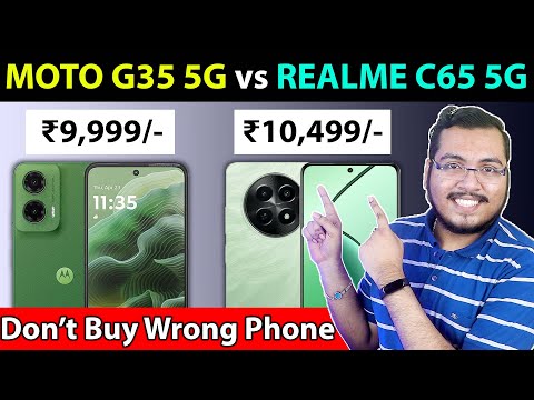 🔥 MOTOROLA G35 5G vs REALME C65 5G - Best 5G Smartphone Under ₹10,000