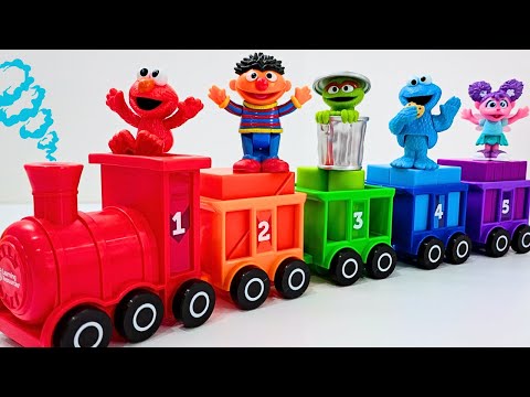 Sesame Street Fun Learning Video For Kids |Colorful Train Surprise with Elmo and Cookie Monster