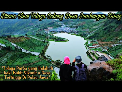 Drone View Telaga Cebong Sikunir Desa Sembungan Dieng Wonosobo