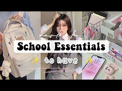 school essentials to have | aesthetic school supplies | aesthetic bag 📚🖍️