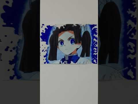 Drawing Aoi Kanzaki 💙- Stained Art 🎨 | from Demon Slayer #art #kimetsunoyaiba #aoikanzaki