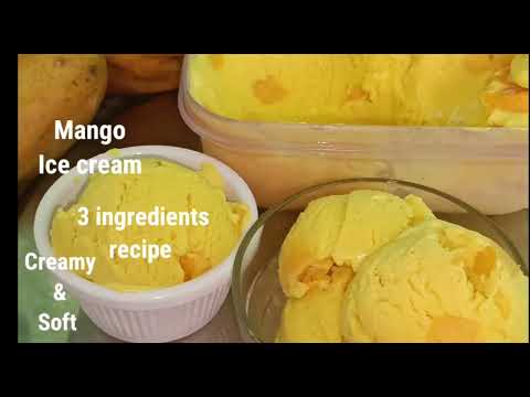 #3ingredients#mangoIcecream 🍨 #మామిడిపండుతో ఐస్్రీమ్ #ఇలాఇంట్లో వున్నవాటితోచాలాఈజీగా @VegfoodiesJ