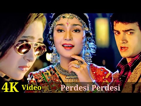 Perdesi Perdesi 4K Video Song | Raja Hindustani | Aamir Khan, Karisma Kapoor, Udit Narayan HD