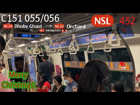 [SMRT] [Last Christmas] Kawasaki Heavy Industries C151 [055/056] - Dhoby Ghaut » Orchard (NSL)