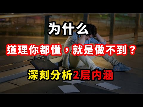 為什么你會說“道理我都懂，就是做不到？”深刻分析2層內涵！为什么你会说“道理我都懂，就是做不到？”深刻分析2层内涵！