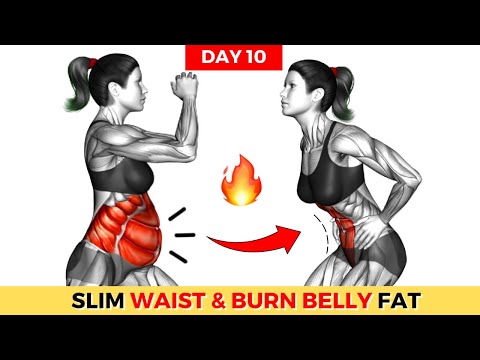 Do This 30-Min STUBBORN BELLY FAT and SLIM WAIST Workout | 2 WEEK Weight Loss Challenge : DAY 10